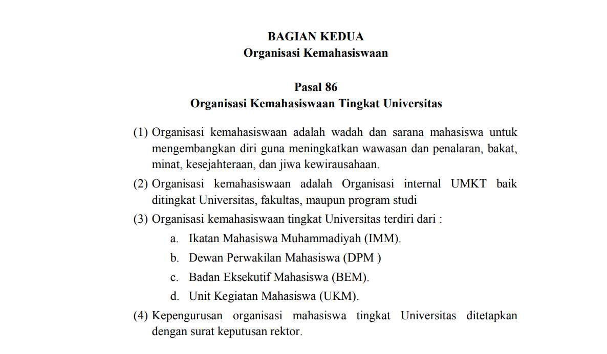 Klarifikasi Status Ikatan Mahasiswa Muhammadiyah (IMM) Universitas Muhammadiyah Kalimantan Timur